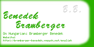 benedek bramberger business card